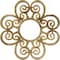 Ekena Millwork Cohen Architectural Grade PVC Pierced Ceiling Medallion, Antiqued Brass, 28"OD x 9 5/8"ID x 3/4"P CMPP28COABS - alternate 1